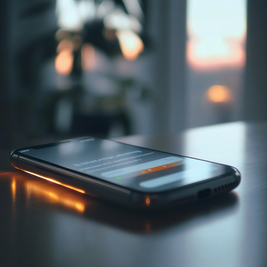 A phone on a table | Source: Midjourney