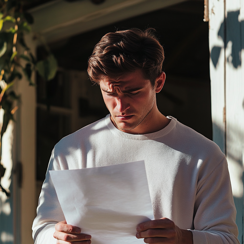 A man reading a note | Source: Midjourney