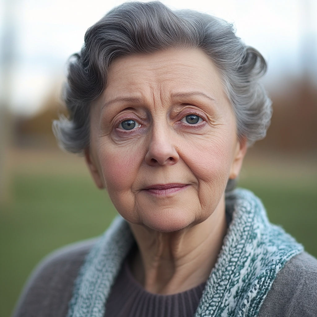 Une femme souriante regardant droit devant elle | Source : Midjourney