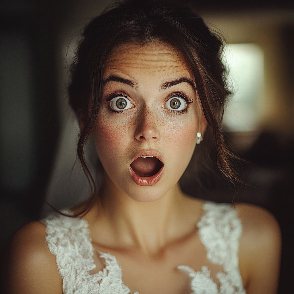 A shocked bride | Source: Midjourney