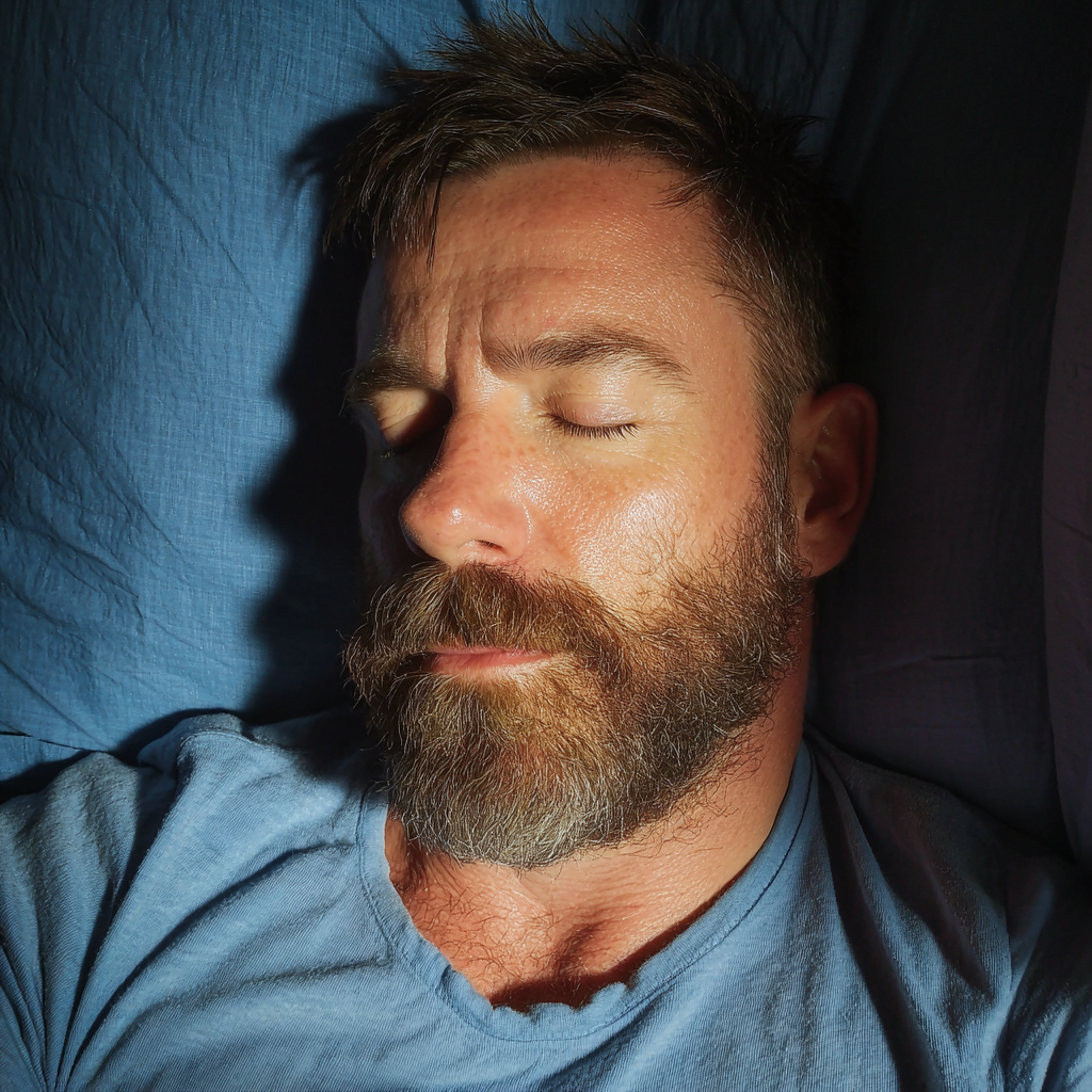 A close up of a sleeping man | Source: Midjourney