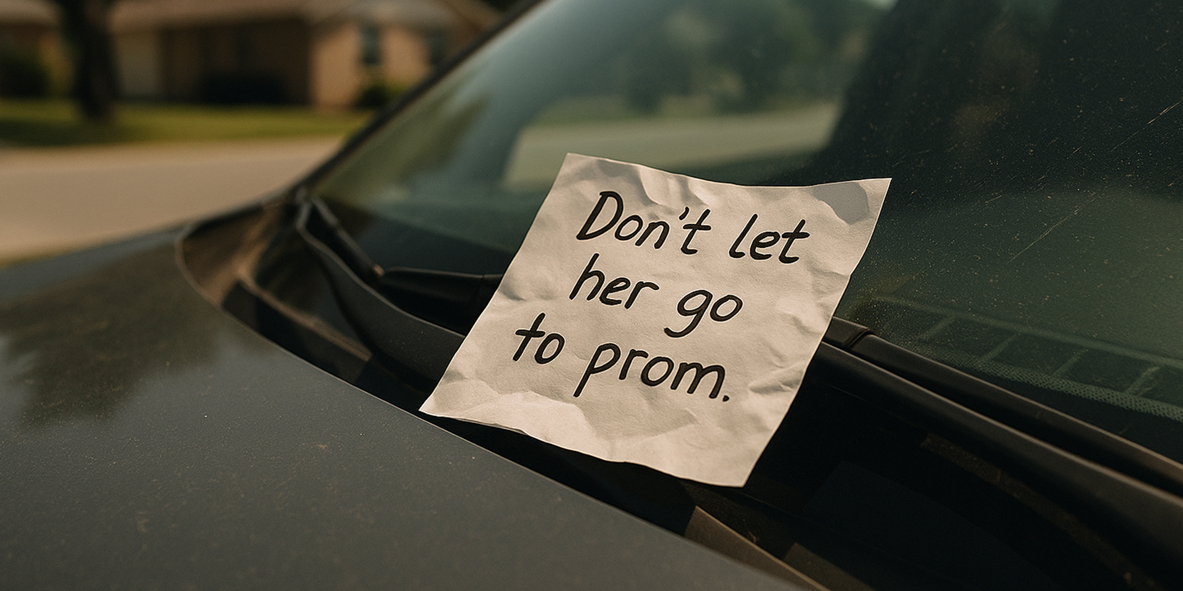 A note on a windshield | Source: Sora