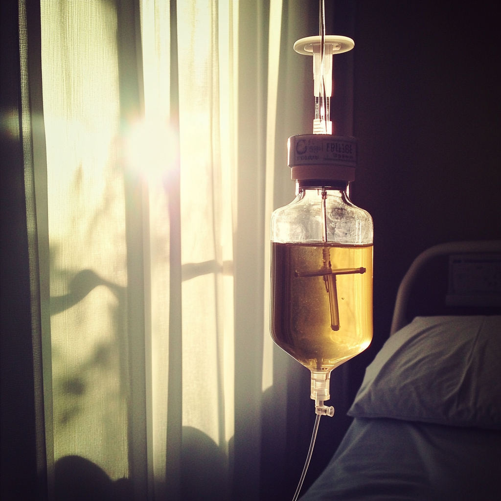 An IV drip in a hospital | Source: Midjourney