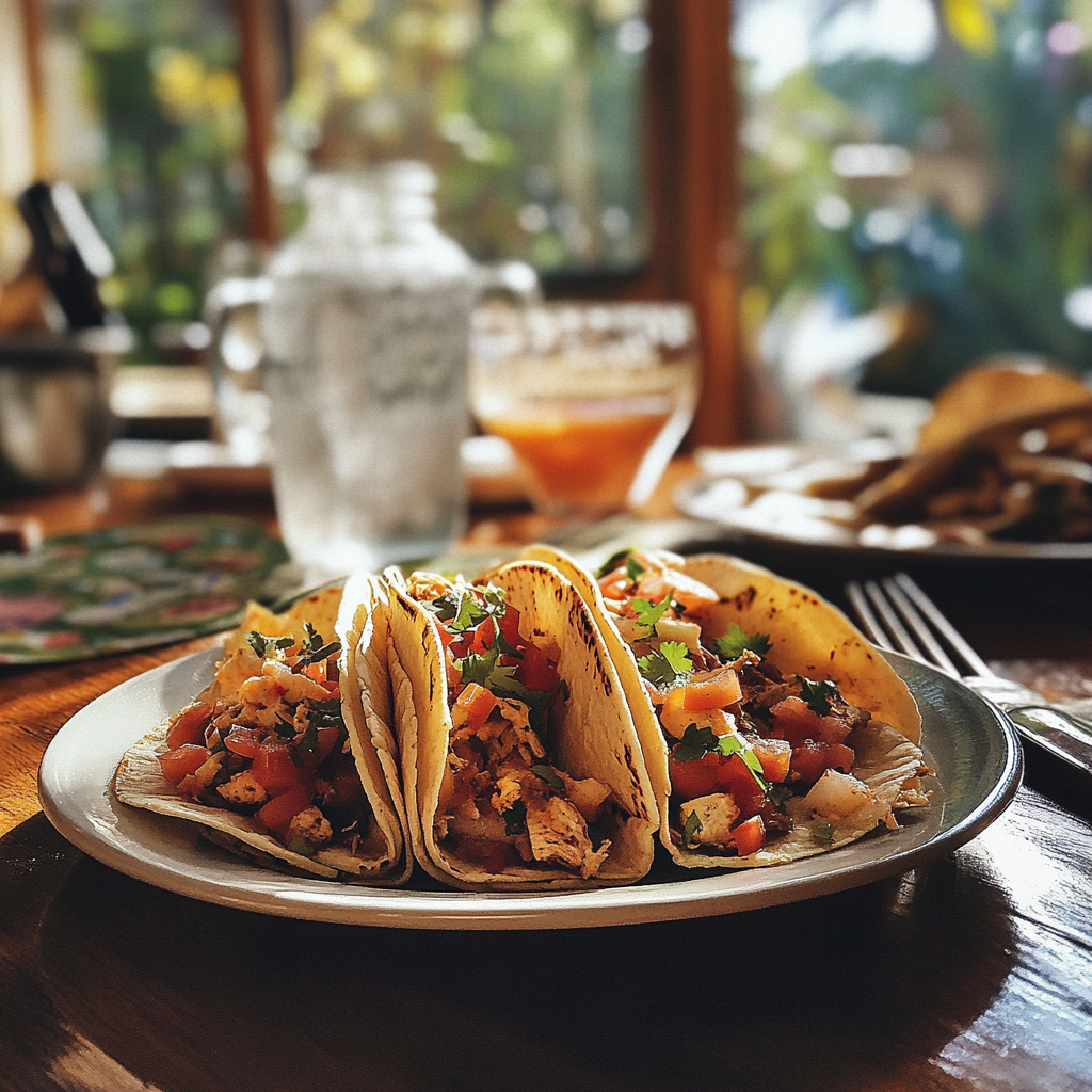 A plate of tacos | Source: Midjourney