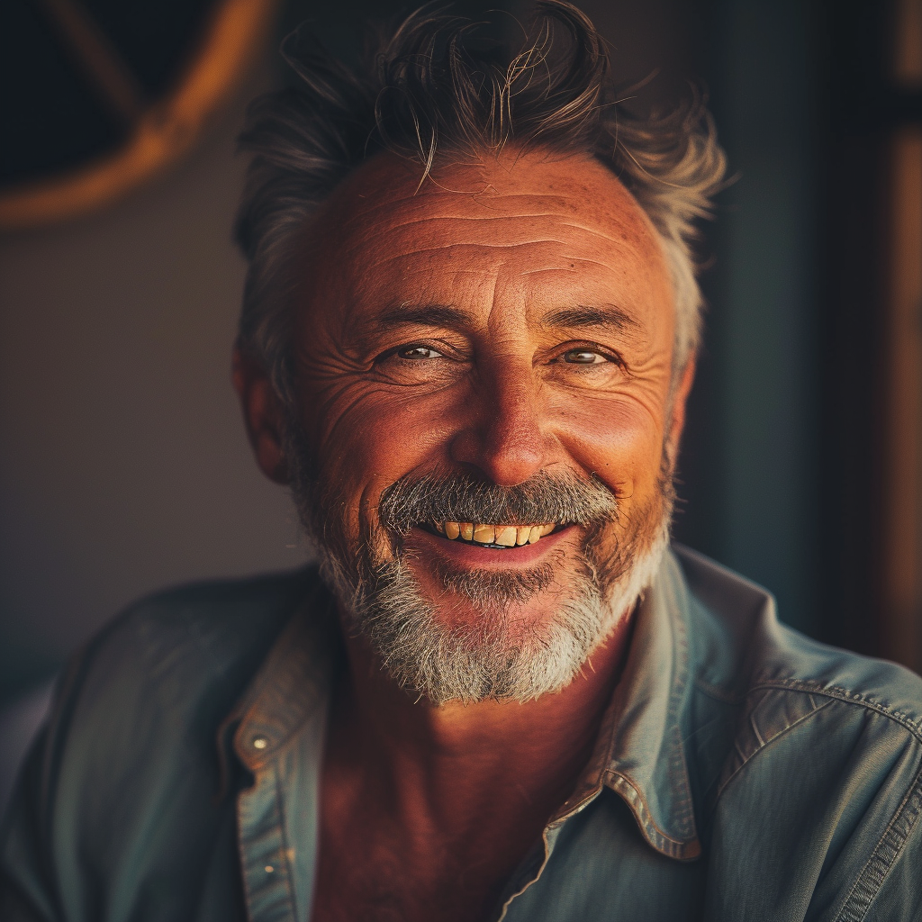 Un homme âgé souriant | Source : Midjourney