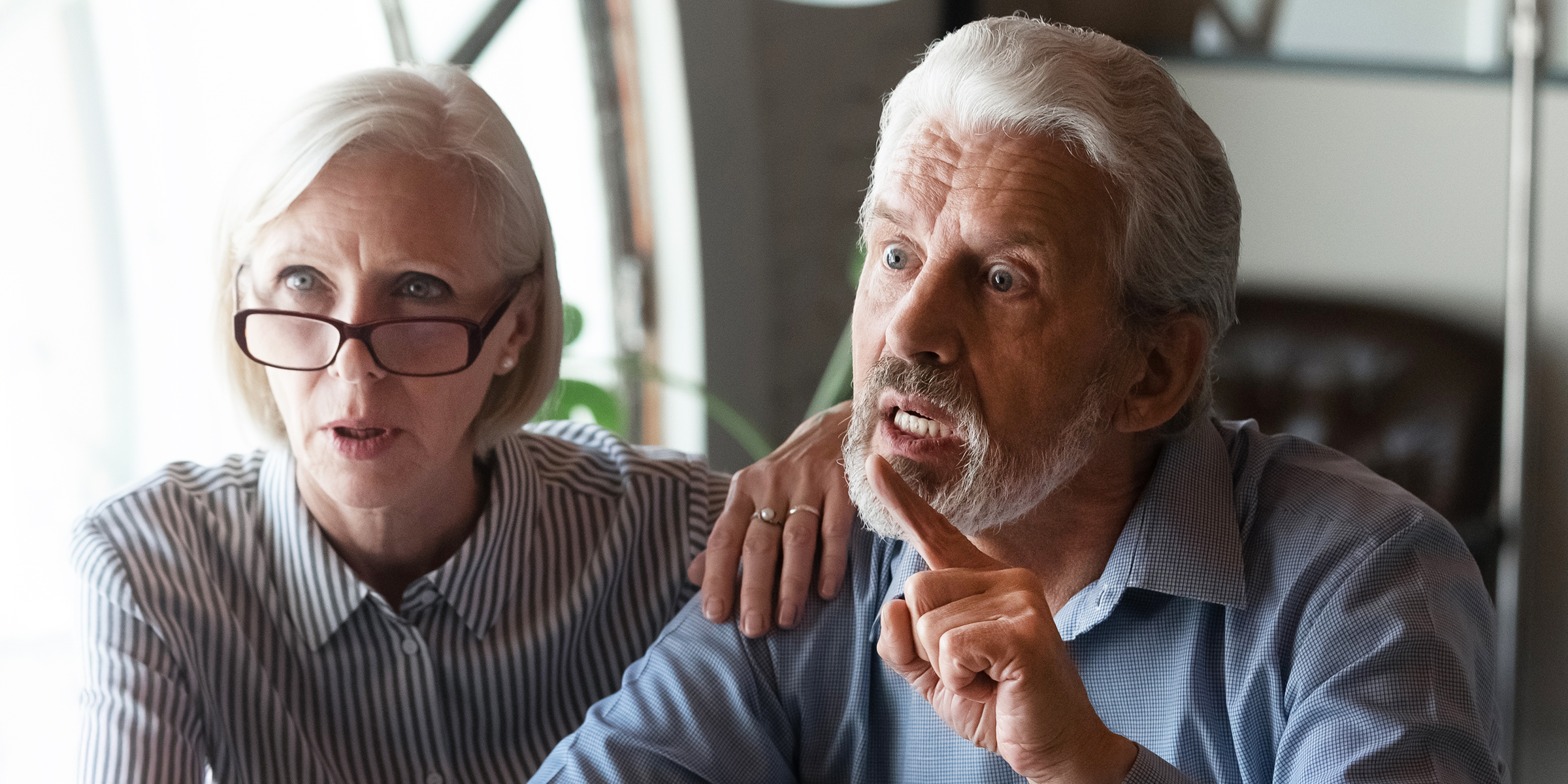 An angry senior couple | Source: Shutterstock