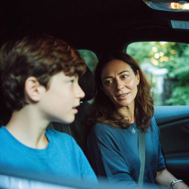 A mother and son talking | Source: Midjourney