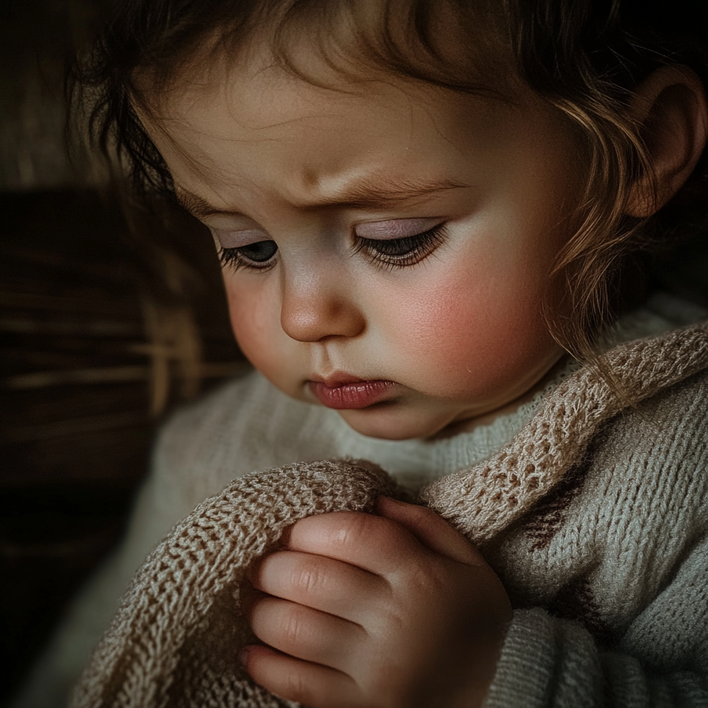 An upset little girl | Source: Midjourney