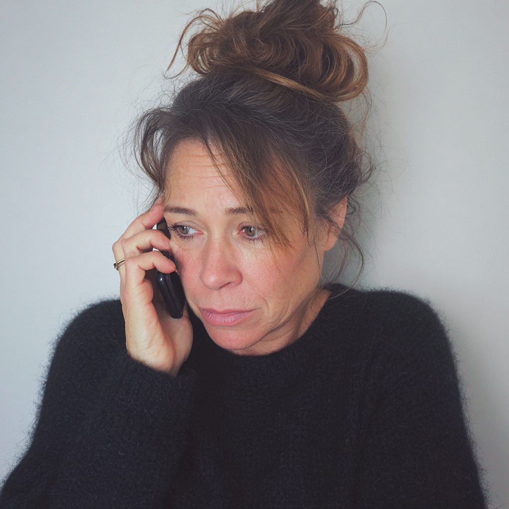 An older woman talking on a phone | Source: Midjourney
