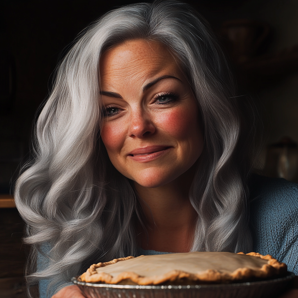 A woman baking a pie | Source: Midjourney