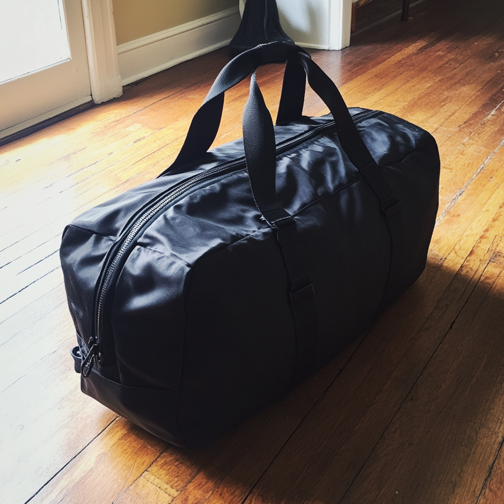 A gym bag on the floor | Source: Midjourney