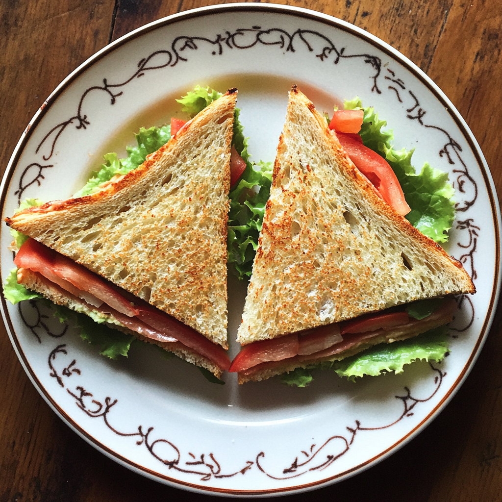 Sandwiches cut into triangles | Source: Midjourney