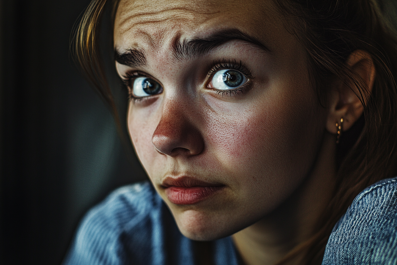 A woman glancing to one side with a shocked expression | Source: Midjourney