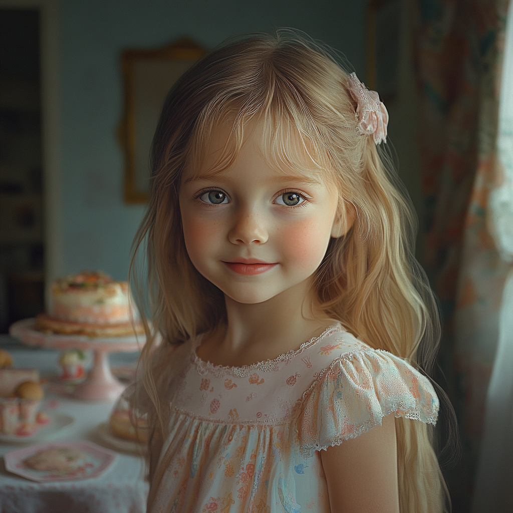 A little girl on her birthday | Source: Midjourney