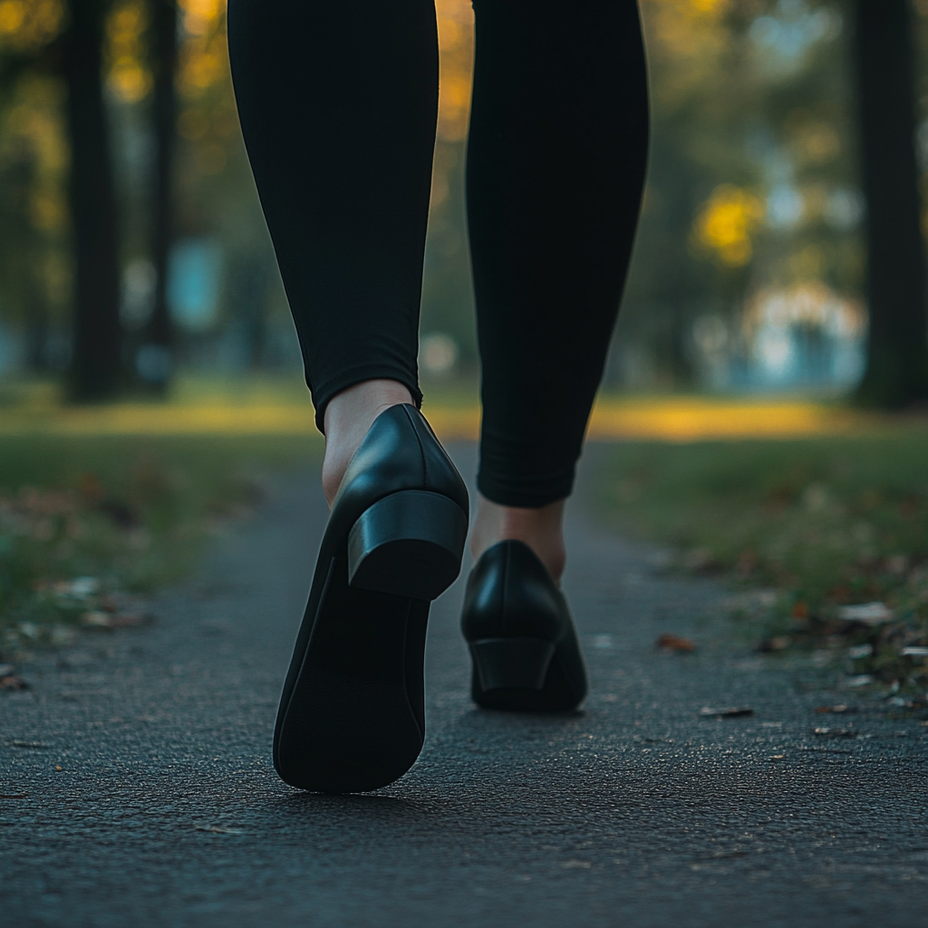 A woman walking in a park | Source: Midjourney