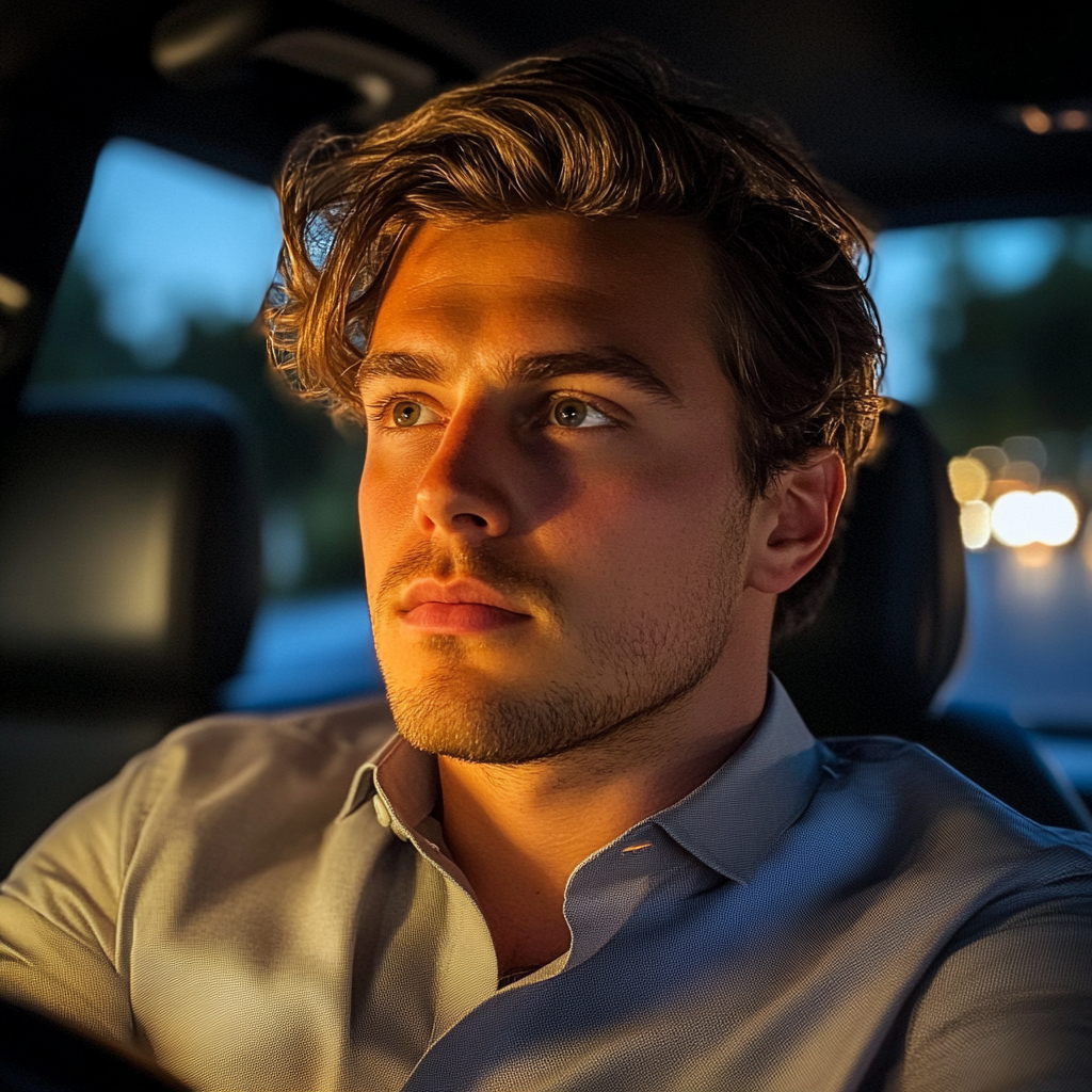 A man driving a car | Source: Midjourney