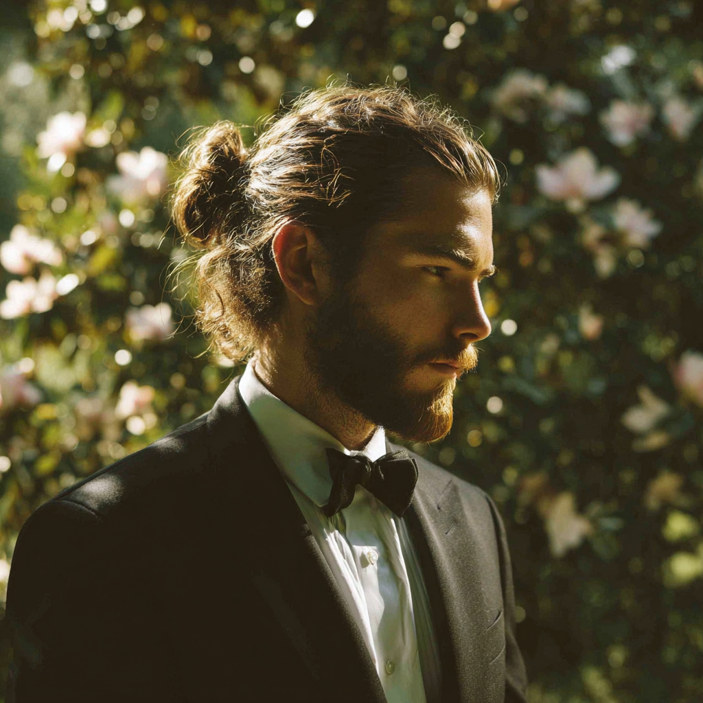 A side view of a groom | Source: Midjourney