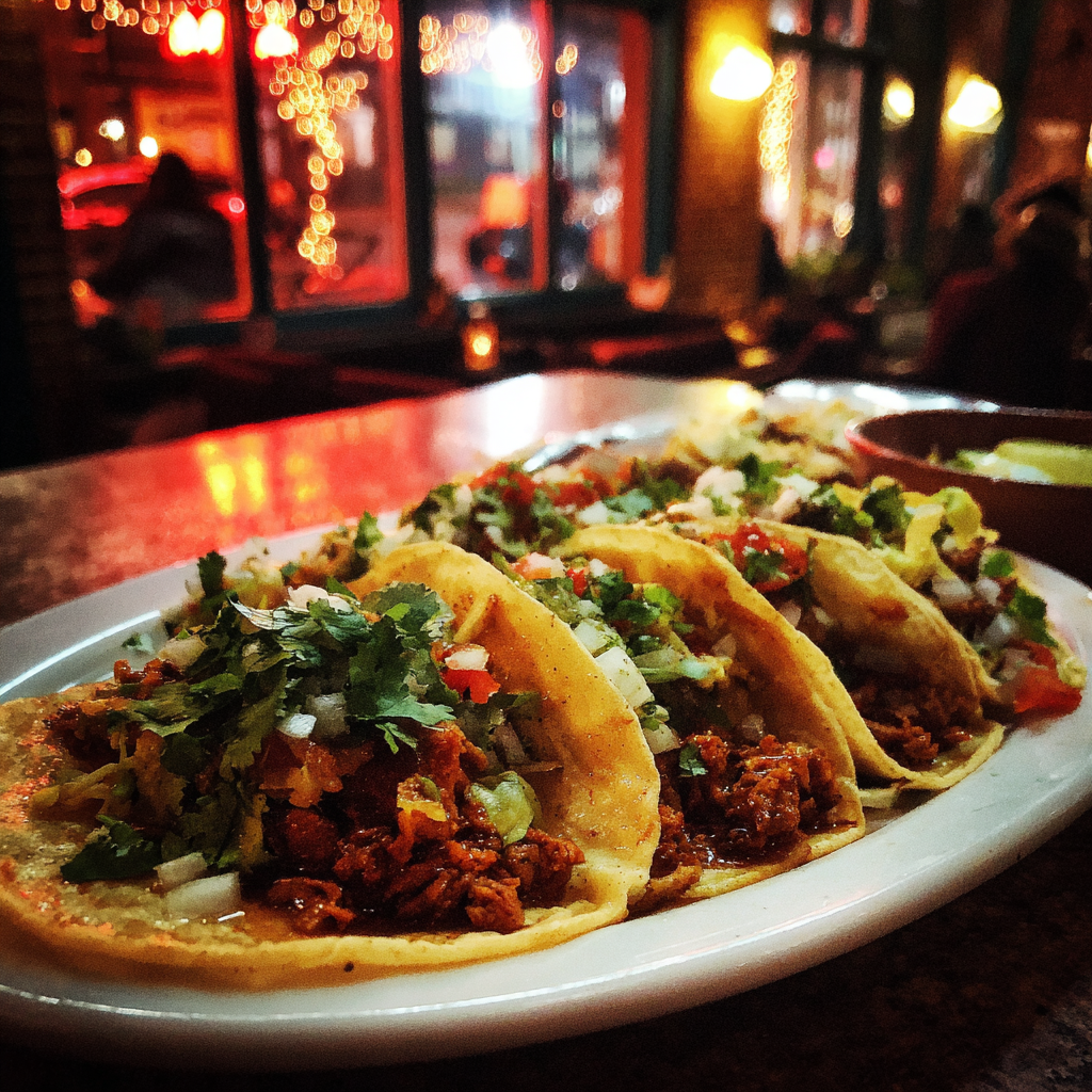 A plate of tacos | Source: Midjourney