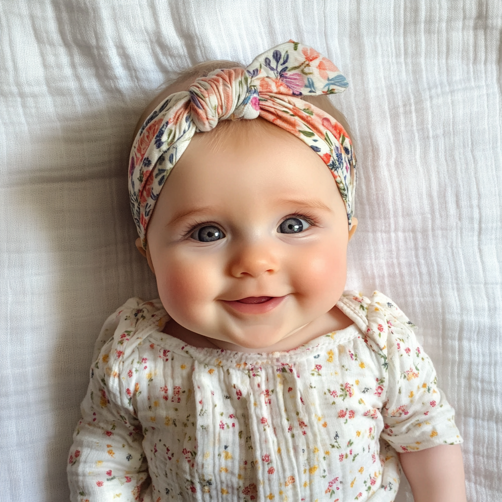 A smiling baby girl | Source: Midjourney