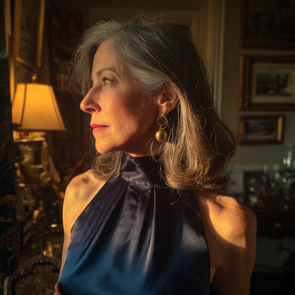 A side profile of an older woman | Source: Midjourney