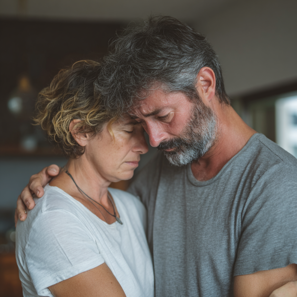A couple embracing | Source: Midjourney