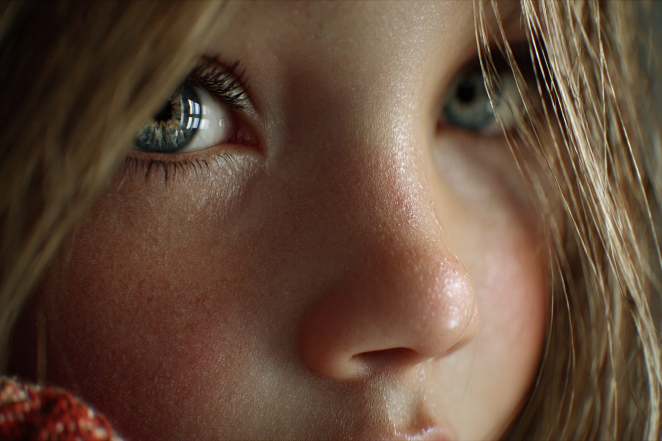 A close-up shot of a girl's face | Source: Midjourney