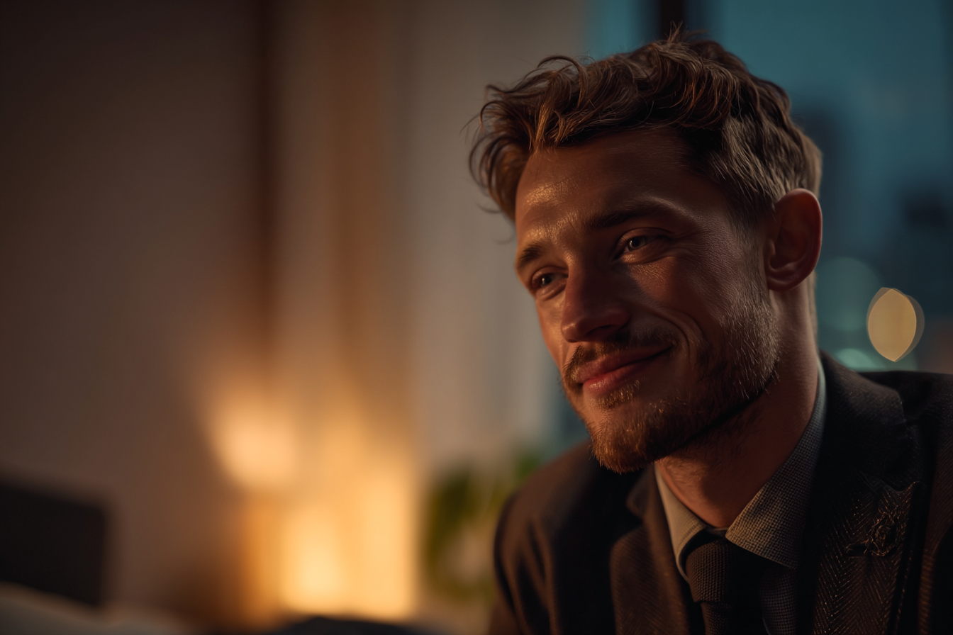 A man smiling | Source: Midjourney