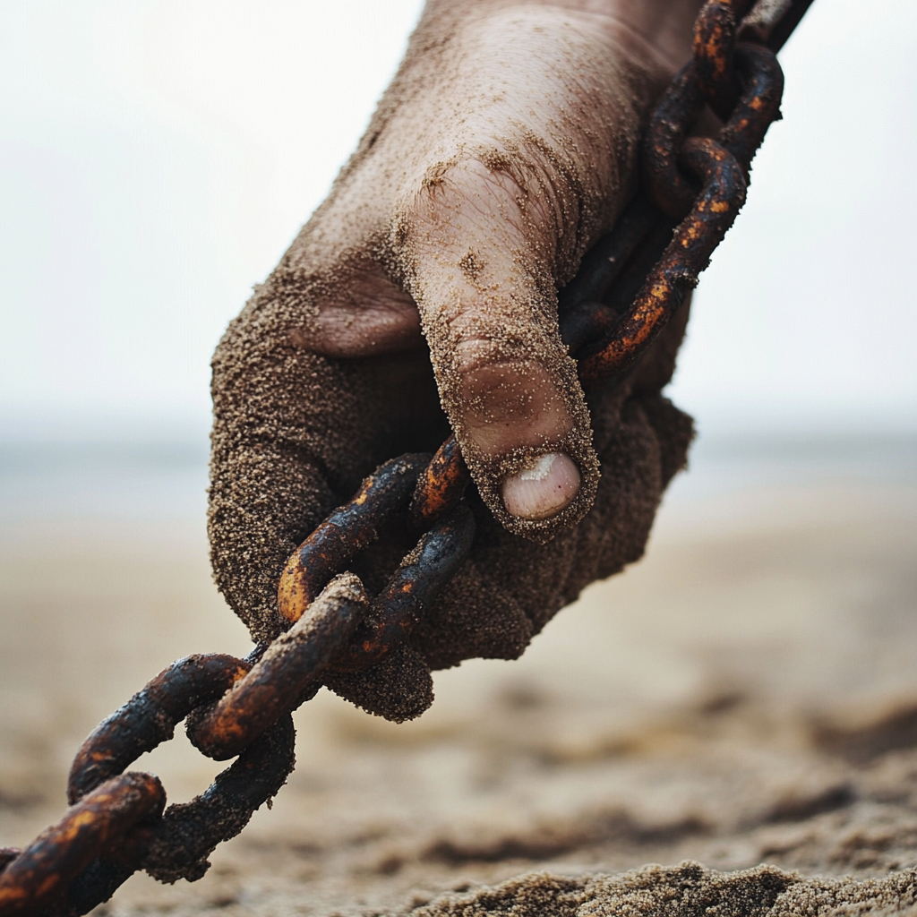 A person holding a chain | Source: Midjourney