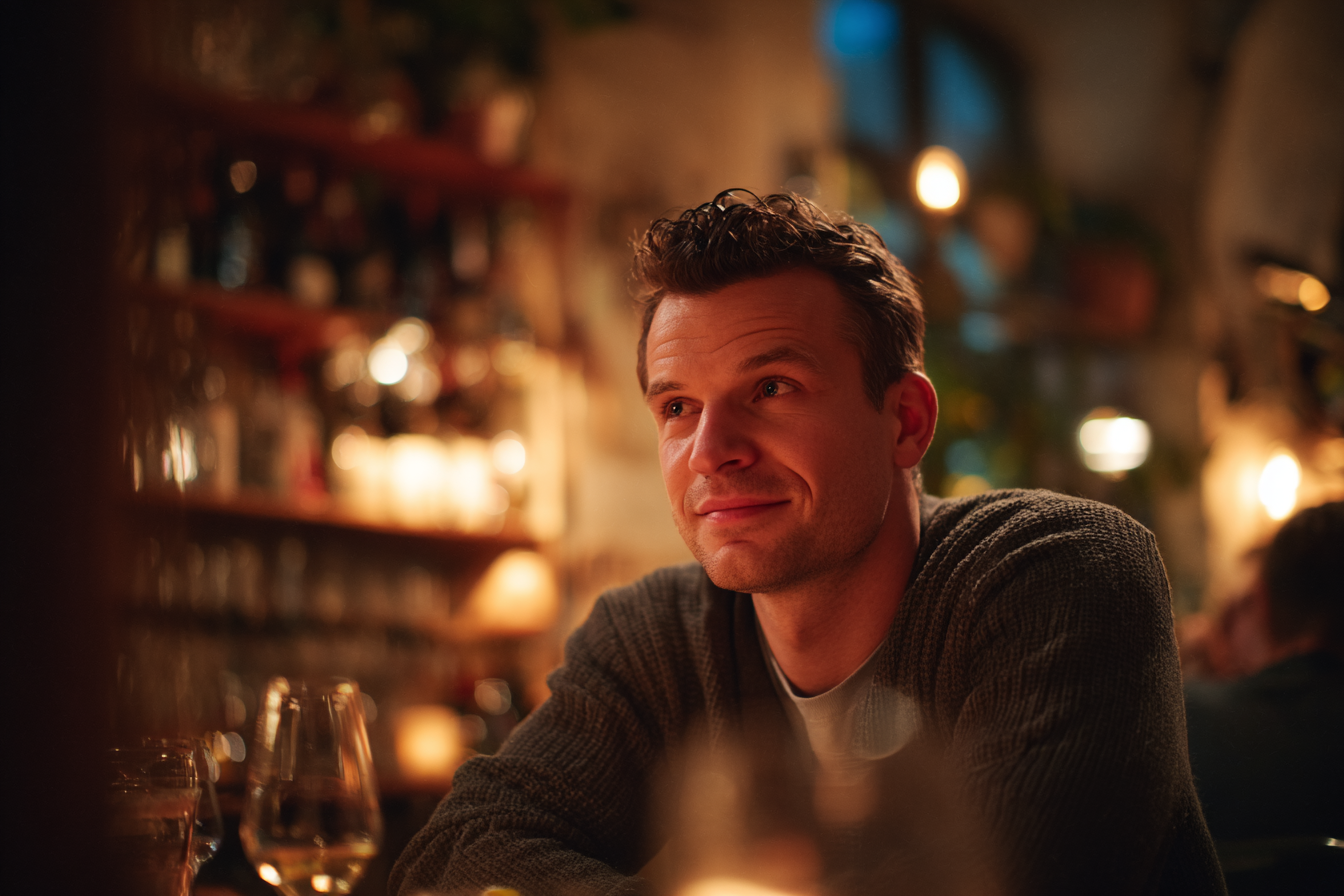 A man sitting in a restaurant | Source: Midjourney