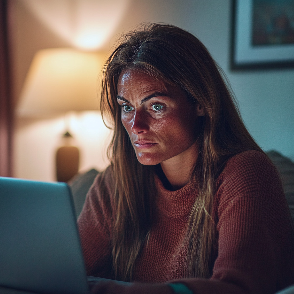 A woman writing an email | Source: Midjourney