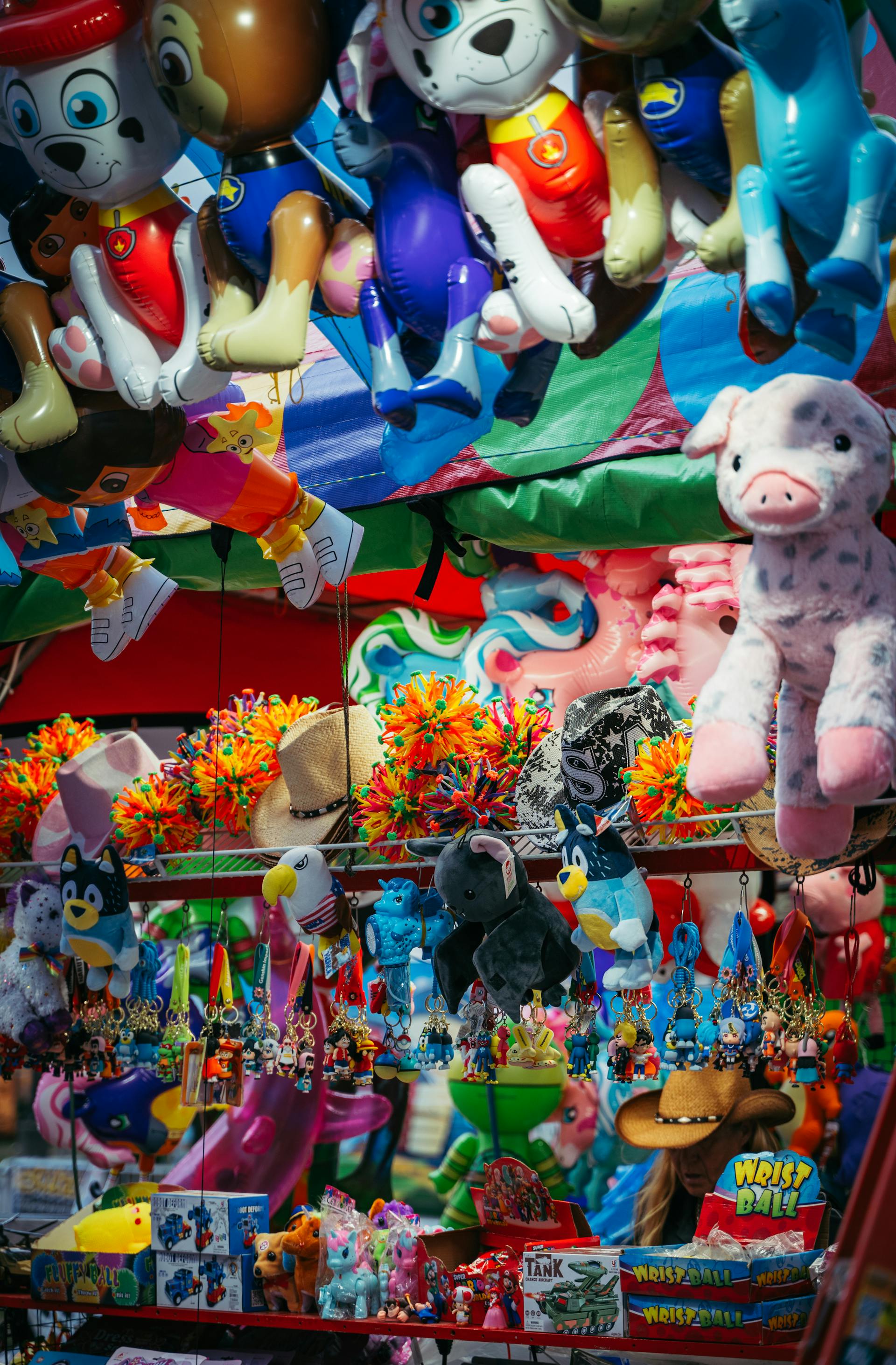 Children's toys on display in a market | Source: Pexels