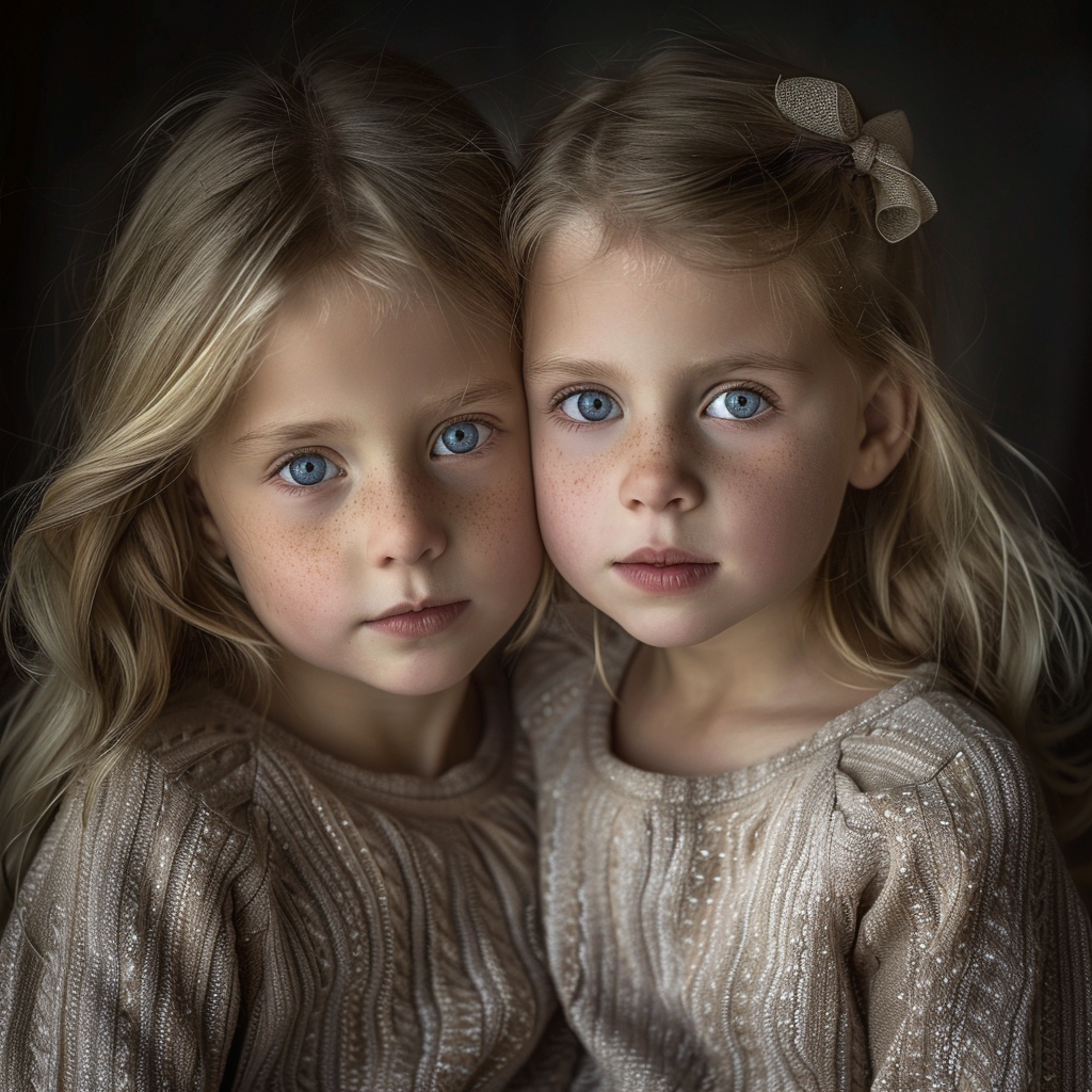 Little twin girls | Source: Midjourney