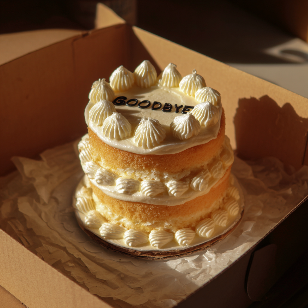 A cake in a box | Source: Midjourney
