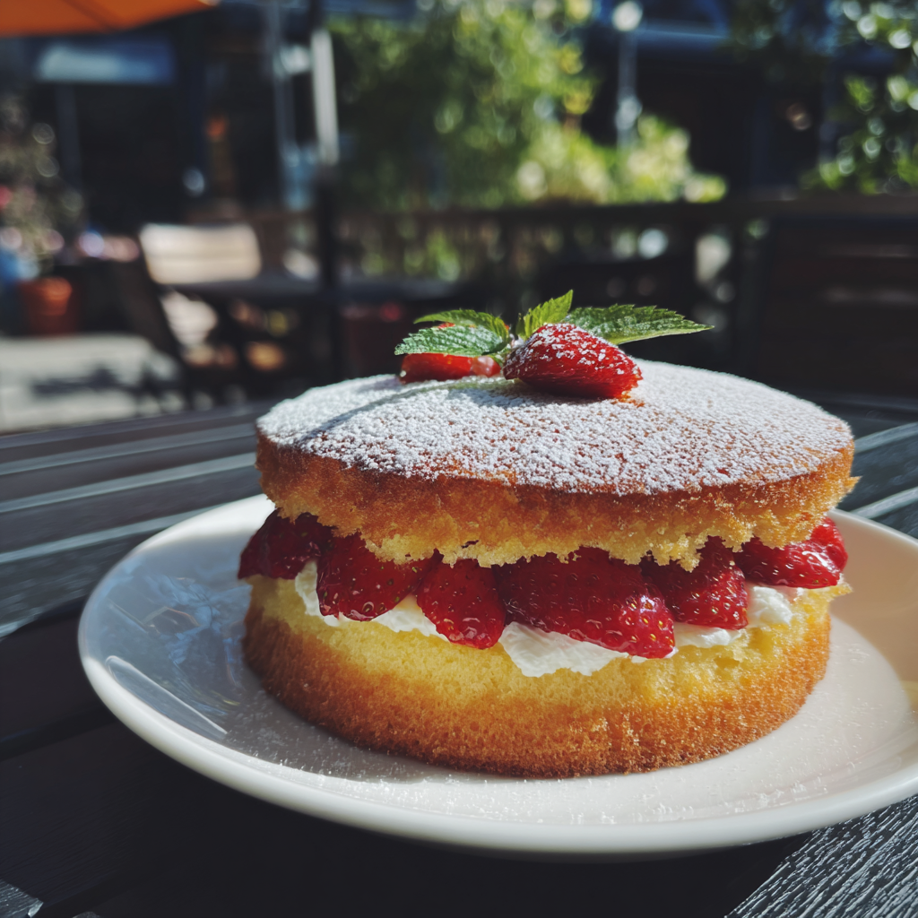 A sponge cake on a table | Source: Midjourney