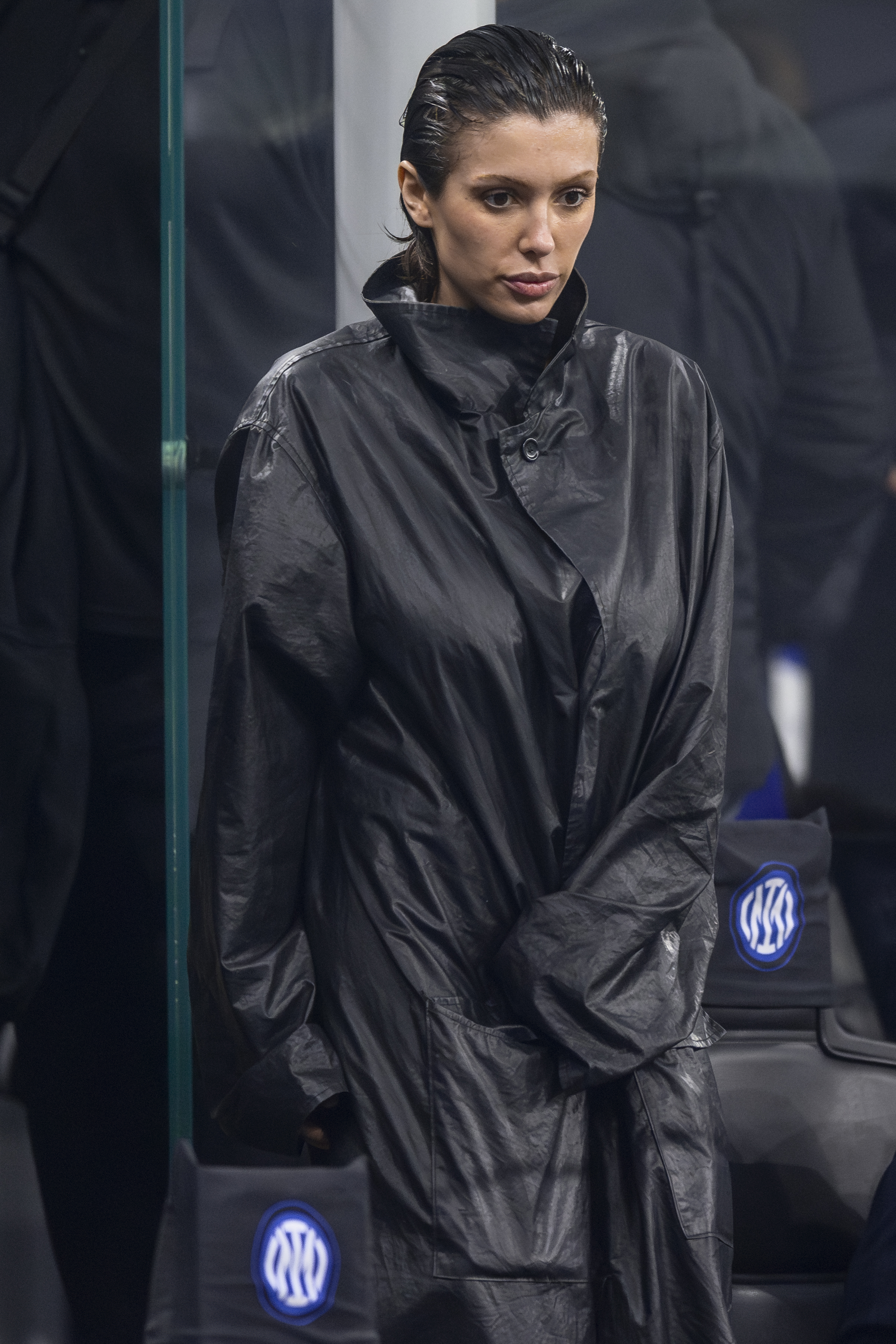 Bianca Censori at the UEFA Champions League round of 16 first leg football match on February 20, 2024 | Source: Getty Images