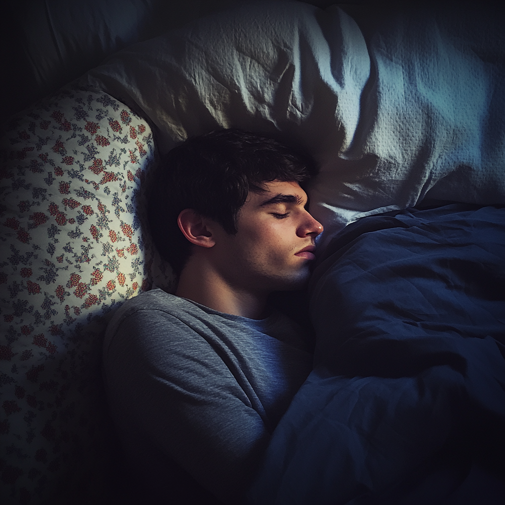 A young man sleeping | Source: Midjourney