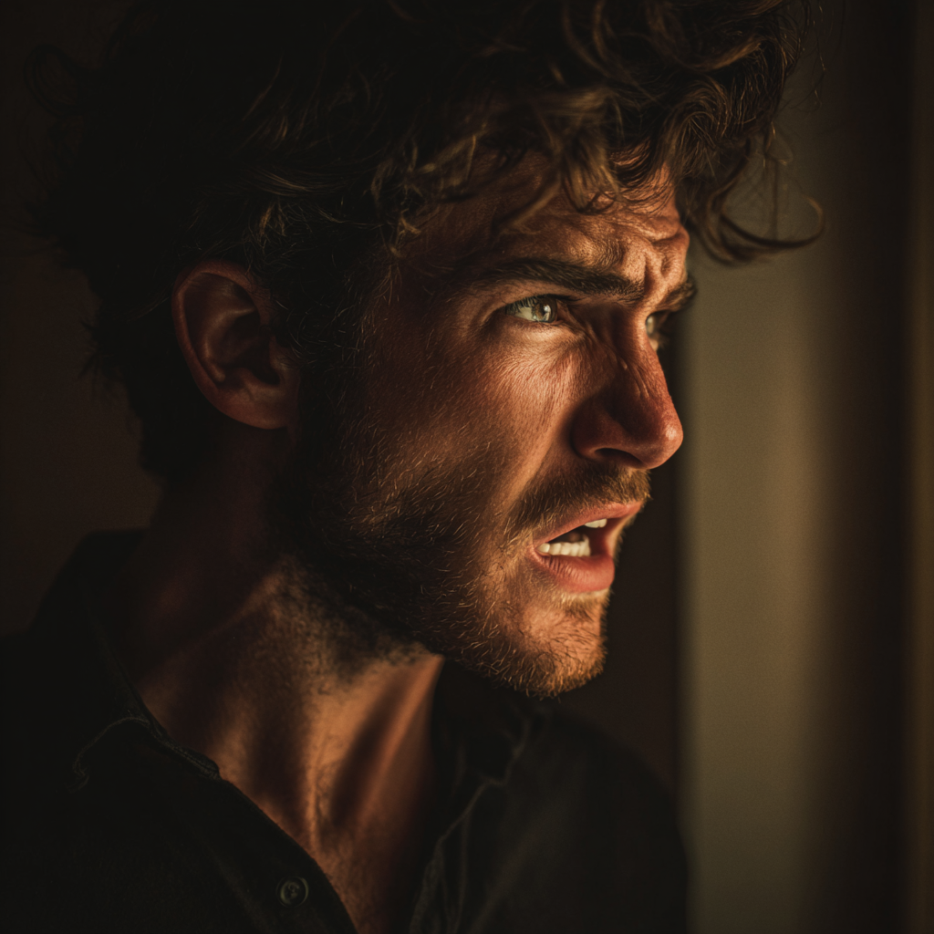 A man yelling | Source: Midjourney