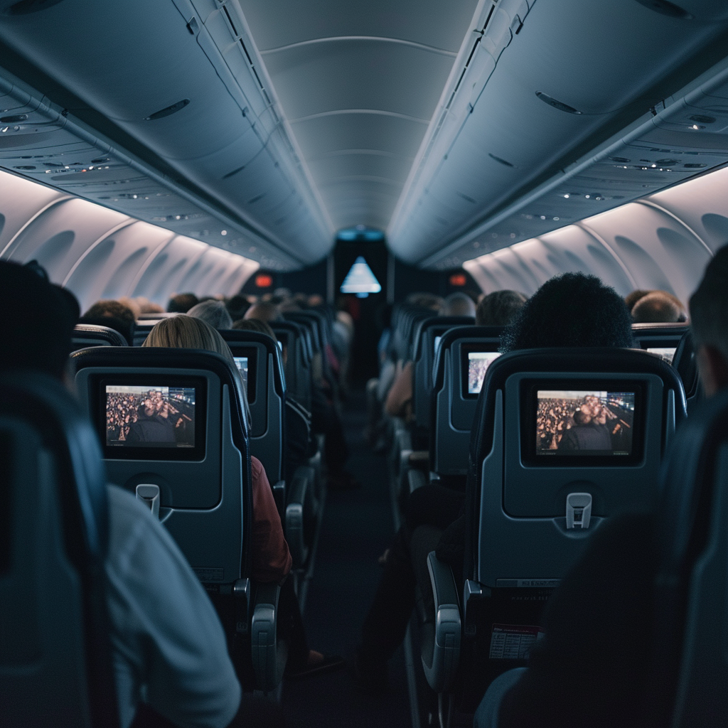 People sitting on a flight | Source: Midjourney