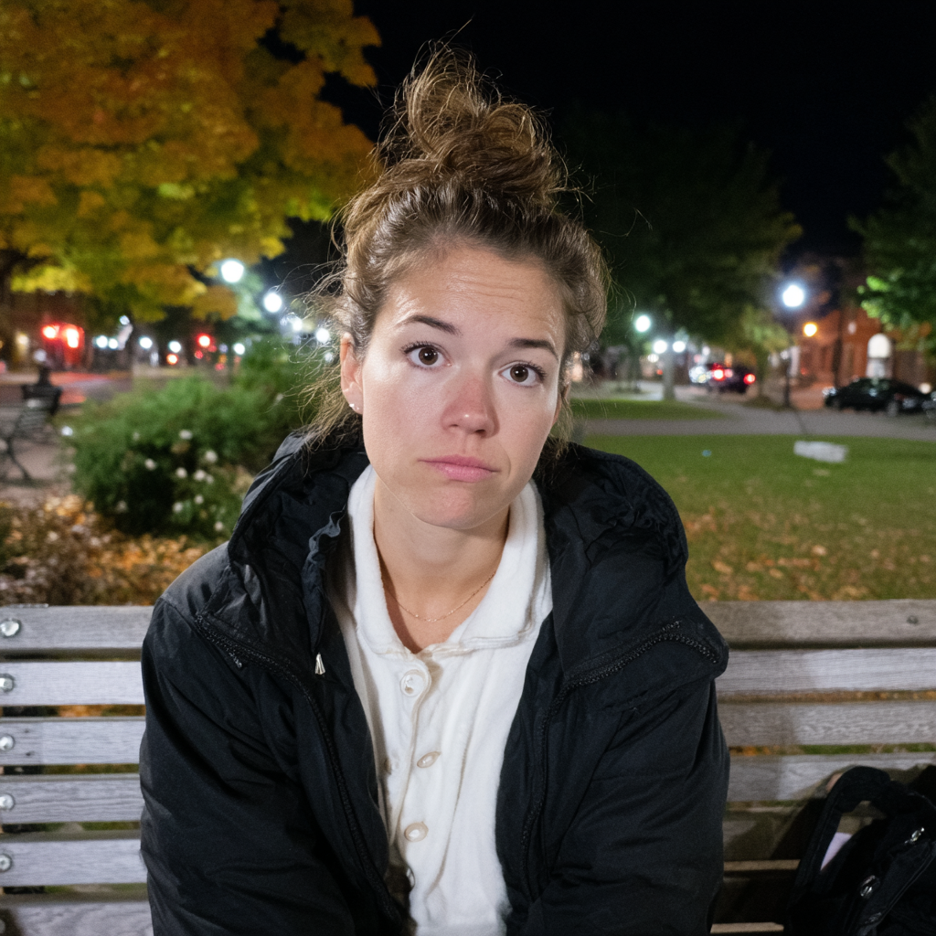 A woman sitting on a bench | Source: Midjourney
