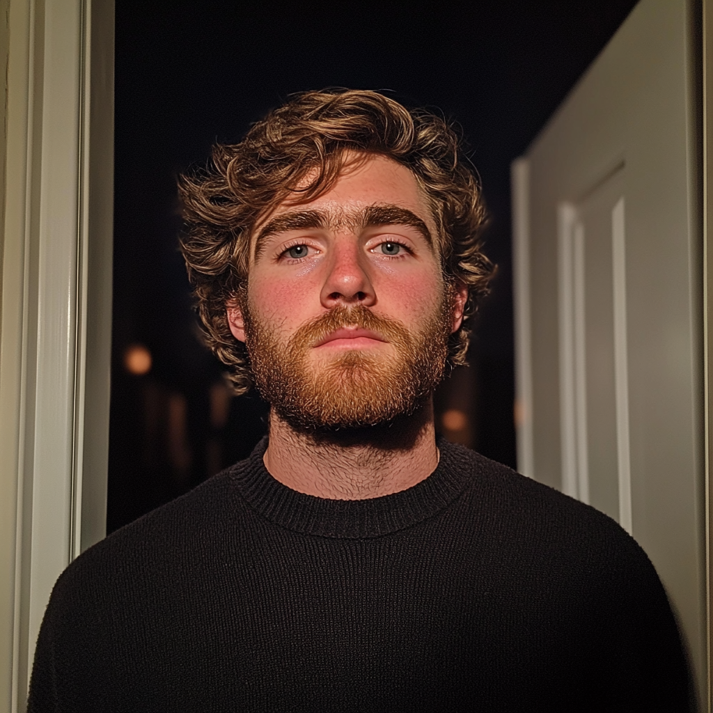 A man standing in a doorway | Source: Midjourney