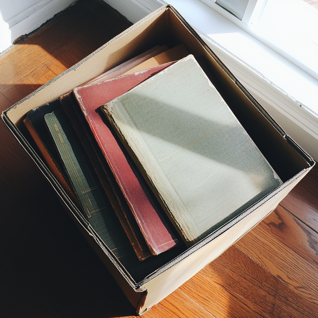 Books in a box | Source: Midjourney