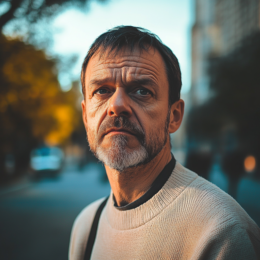 A man standing outdoors | Source: Midjourney