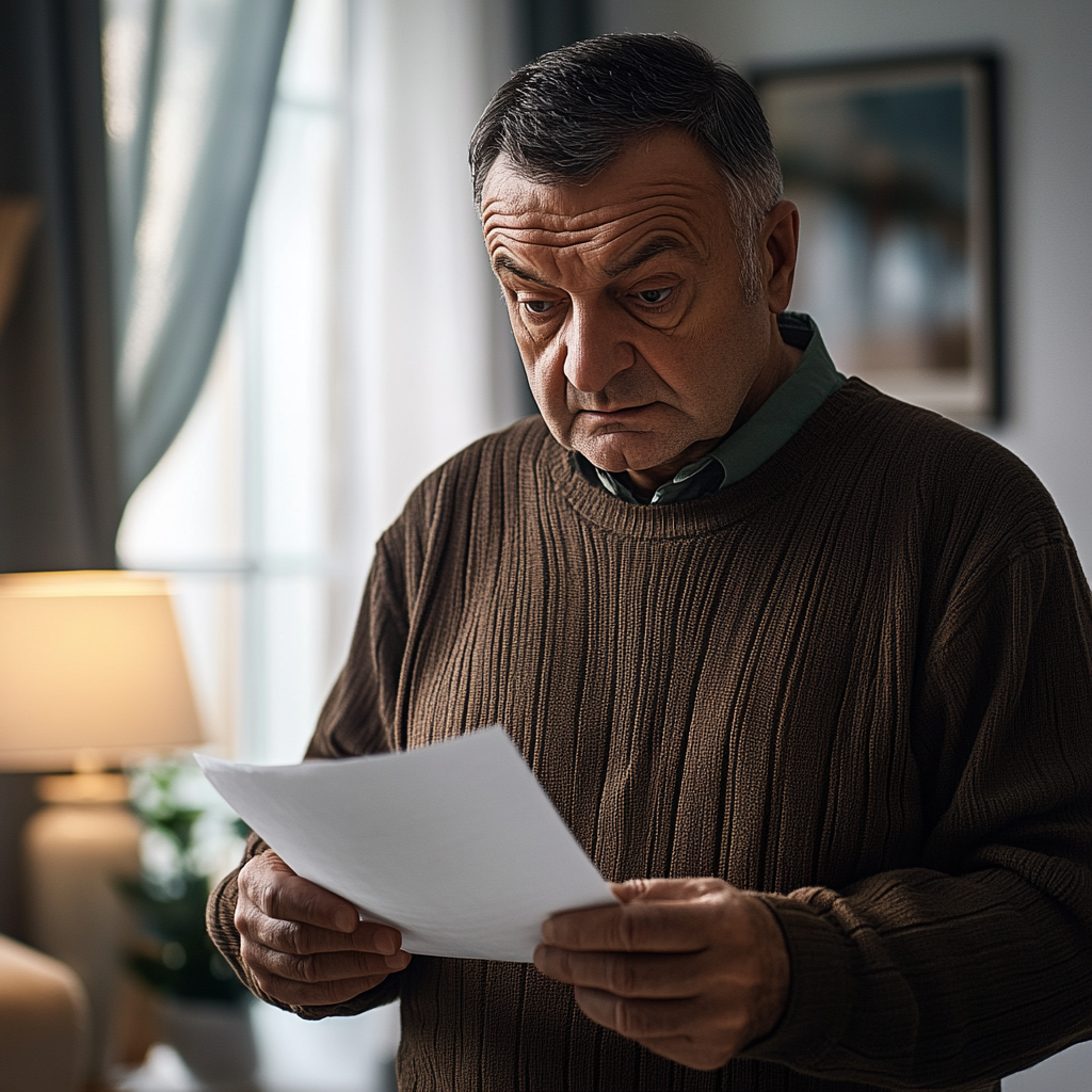 A man reading a will | Source: Midjourney