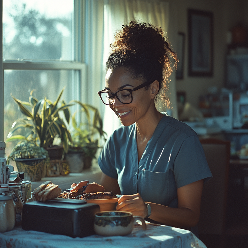 A caregiver doing her work | Source: Midjourney