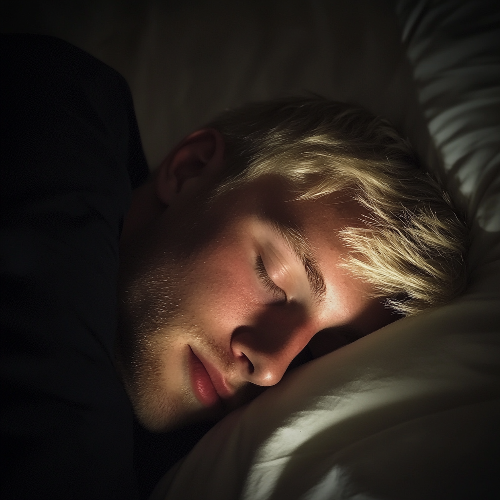 A close up of a sleeping man | Source: Midjourney