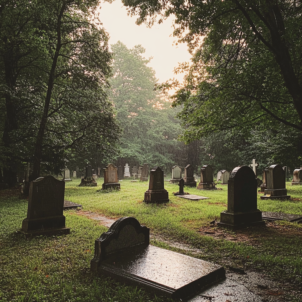 A view of a cemetery | Source: Midjourney