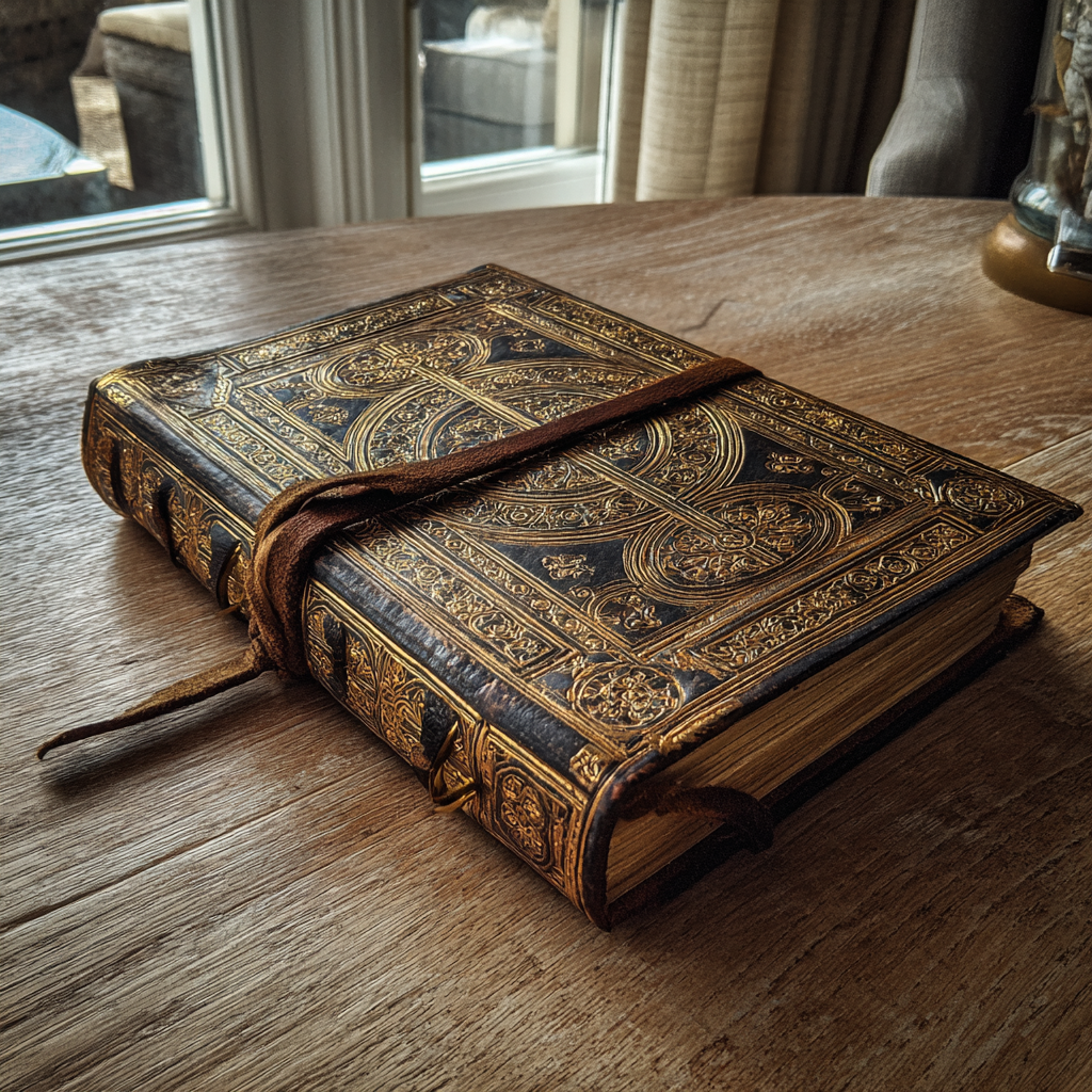 A journal on a coffee table | Source: Midjourney