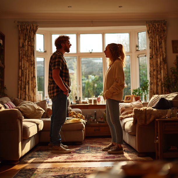 A father and his daughter arguing | Source: Midjourney