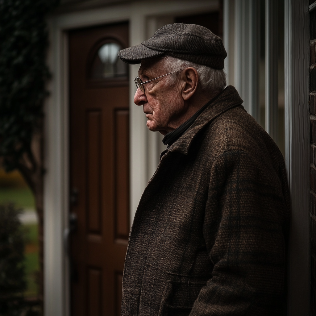 An elderly man leaving the house | Source: Midjourney