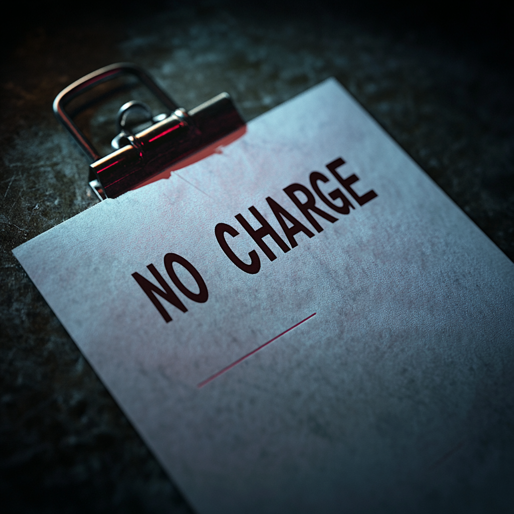 A slip with the words 'No Charge' written on it | Source: Midjourney